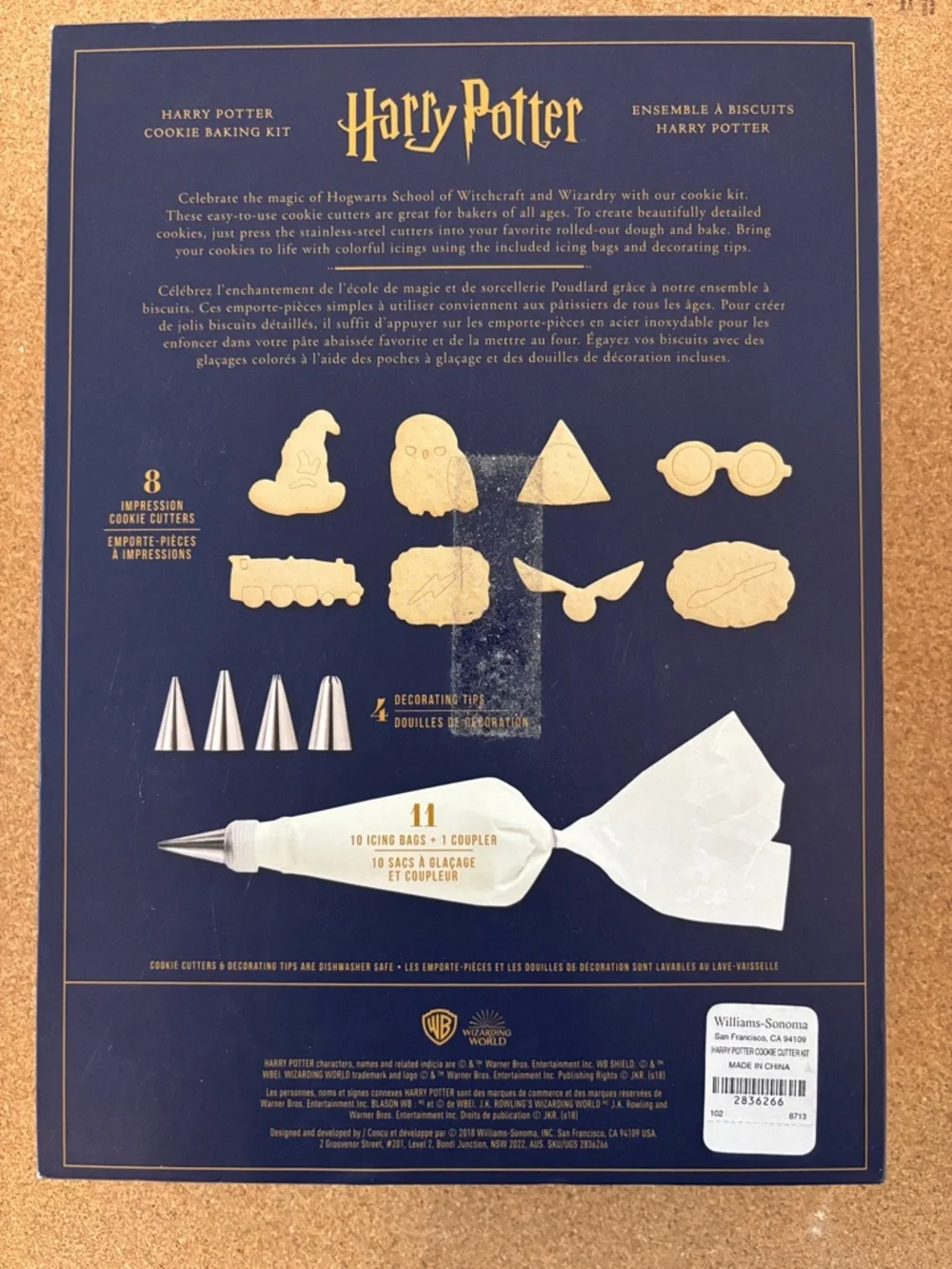 Williams Sonoma Harry Potter Cookie Baking Kit - NWT